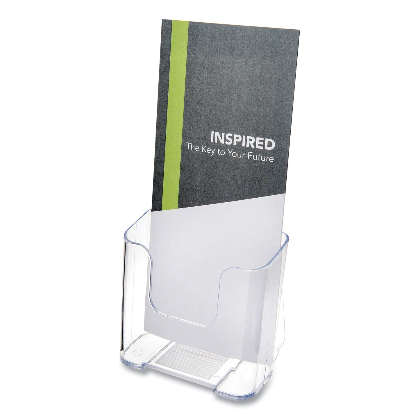 deflecto® DocuHolder for Countertop/Wall-Mount, Leaflet Size, 4.37w x 3.25d x 3.87h, Clear (DEF75001)
