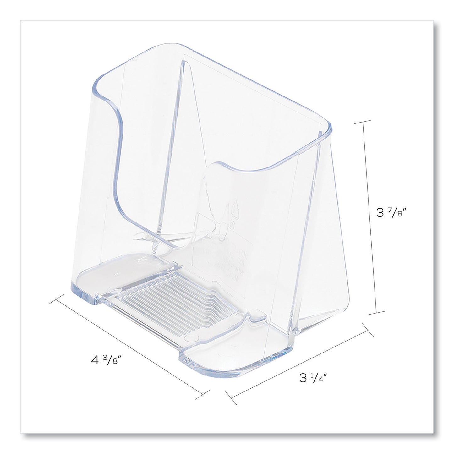 deflecto® DocuHolder for Countertop/Wall-Mount, Leaflet Size, 4.37w x 3.25d x 3.87h, Clear (DEF75001)