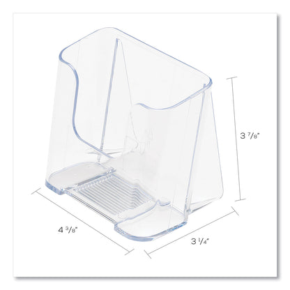 deflecto® DocuHolder for Countertop/Wall-Mount, Leaflet Size, 4.37w x 3.25d x 3.87h, Clear (DEF75001)