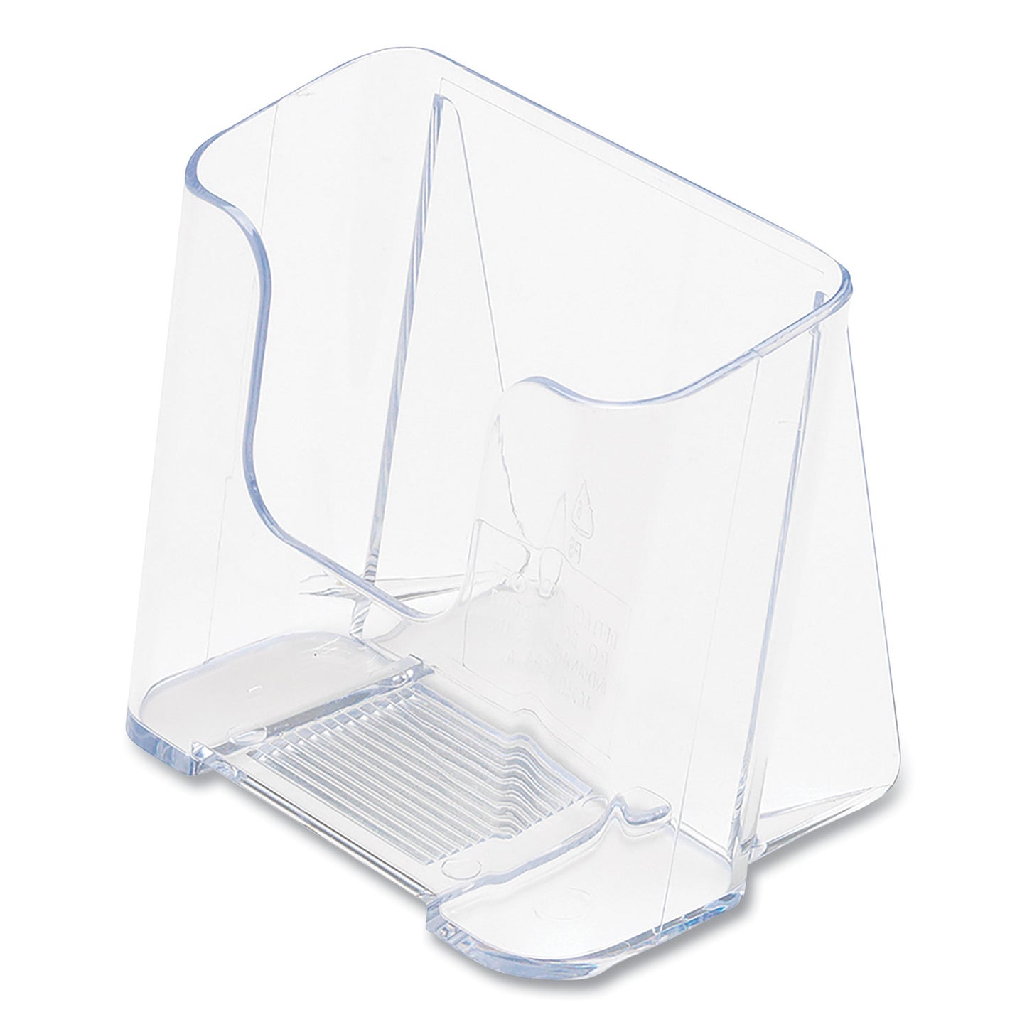 deflecto® DocuHolder for Countertop/Wall-Mount, Leaflet Size, 4.37w x 3.25d x 3.87h, Clear (DEF75001)