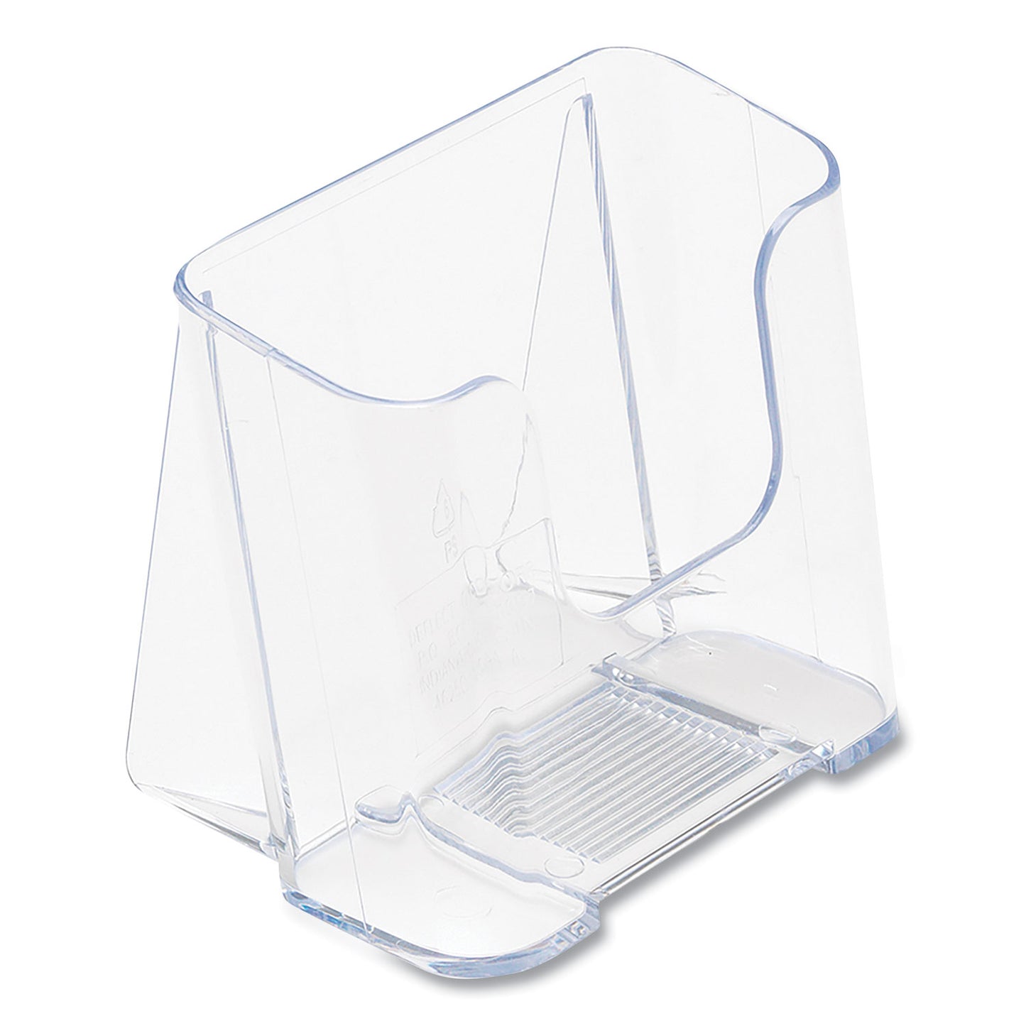 deflecto® DocuHolder for Countertop/Wall-Mount, Leaflet Size, 4.37w x 3.25d x 3.87h, Clear (DEF75001)