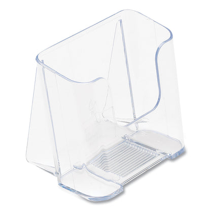 deflecto® DocuHolder for Countertop/Wall-Mount, Leaflet Size, 4.37w x 3.25d x 3.87h, Clear (DEF75001)