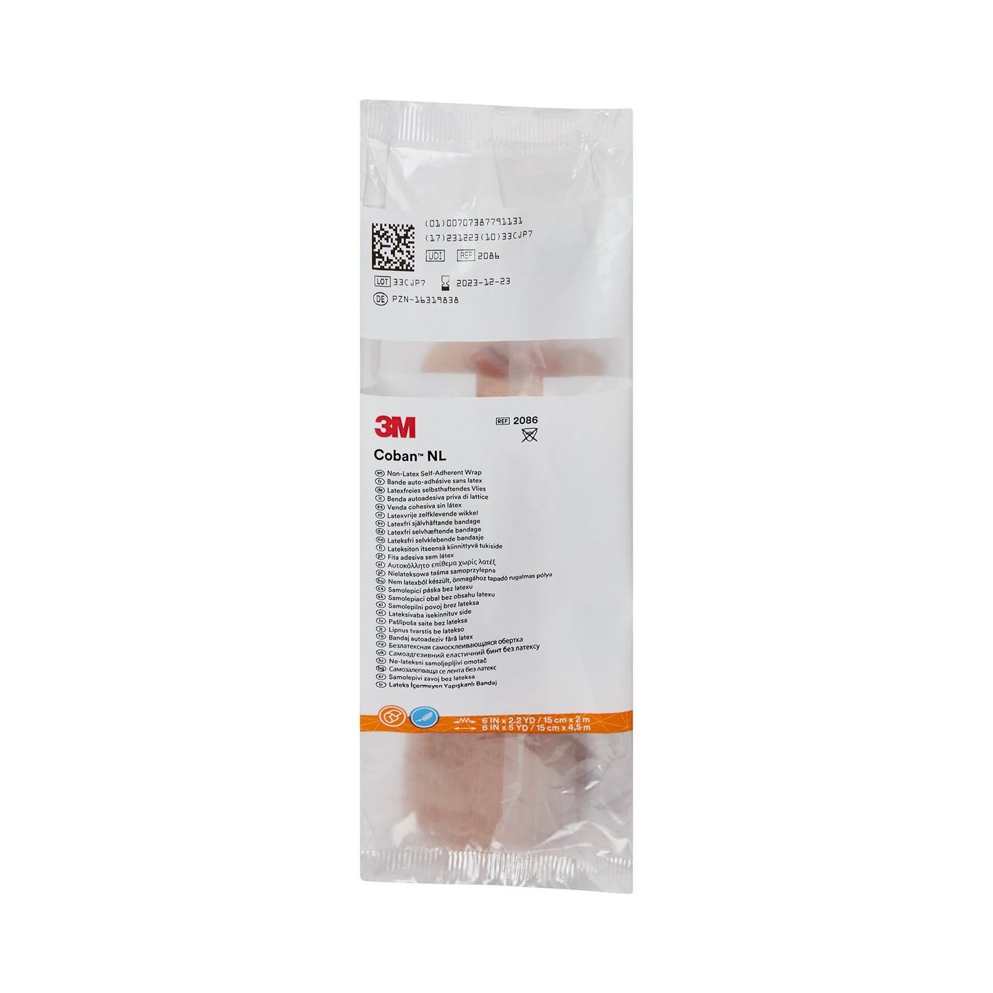 3M™ Coban™ LF Cohesive Bandage 6 Inch X 5 Yard Self-Adherent Closure Tan NonSterile Standard Compression (388427_EA)