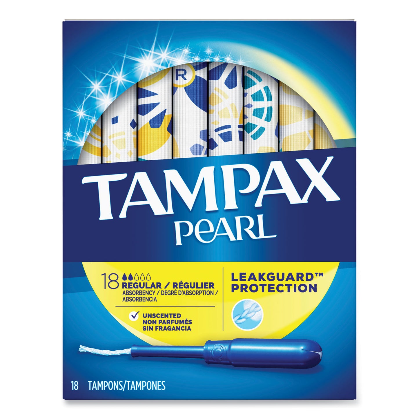 Tampax® Pearl Tampons, Regular, 18/Box (PGC00454)