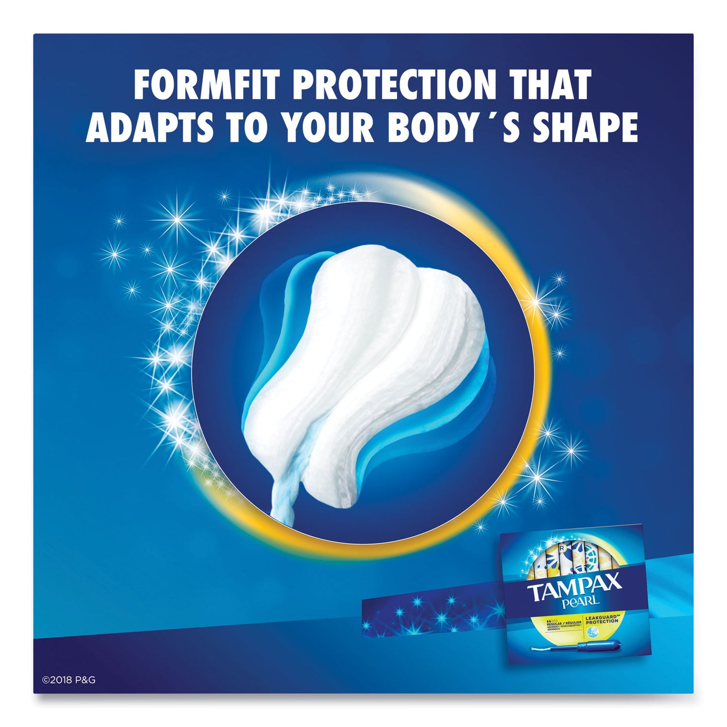 Tampax® Pearl Tampons, Regular, 18/Box (PGC00454)