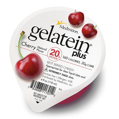 Gelatein® Plus Oral Supplement Cherry Flavor Gel 4 oz. Cup (1010081_CS)