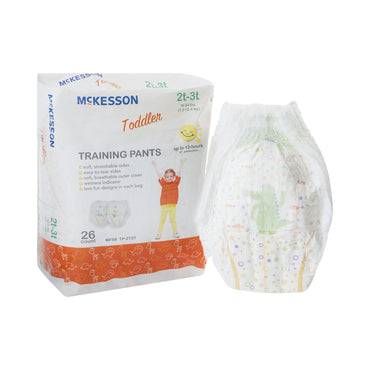 McKesson Unisex Toddler Training Pants Pull On with Tear Away Seams Size 2T to 3T Disposable Heavy Absorbency (1144481_CS)