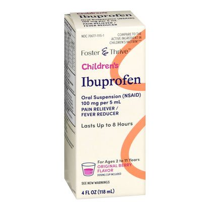 Foster & Thrive™ Children's Pain Relief 100 mg / 5 mL Strength Ibuprofen Oral Suspension 4 oz. (1238933_BT)