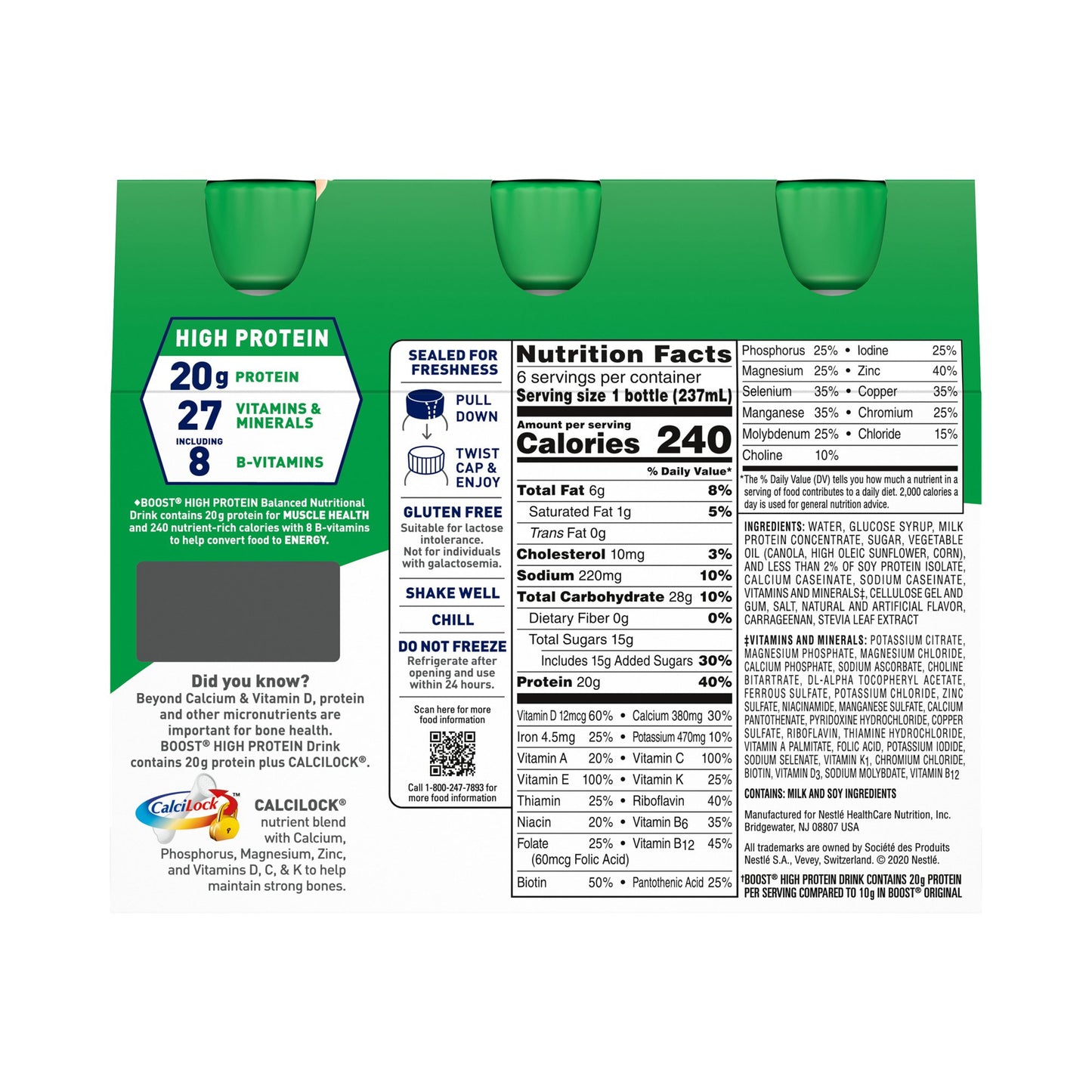 Boost® High Protein Oral Supplement Creamy Strawberry Flavor Liquid 8 oz. Bottle (1178448_EA)