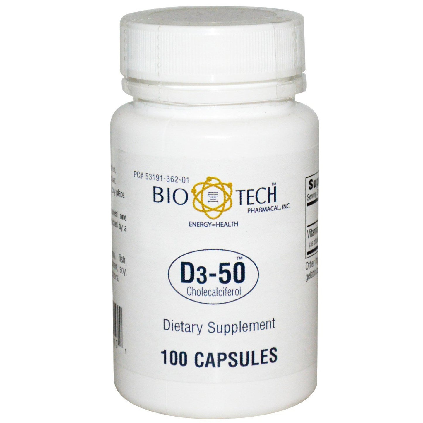 Bio Tech™ Vitamin Supplement Vitamin D3 5,0000 IU Strength Capsule 100 per Bottle (635581_BT)