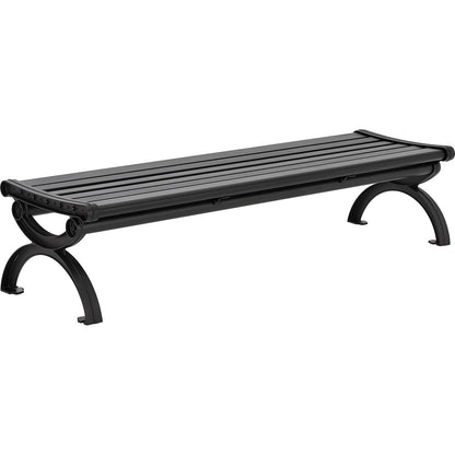 Global Industrial 6' Aluminum Park Bench, Black (WB436977BK)