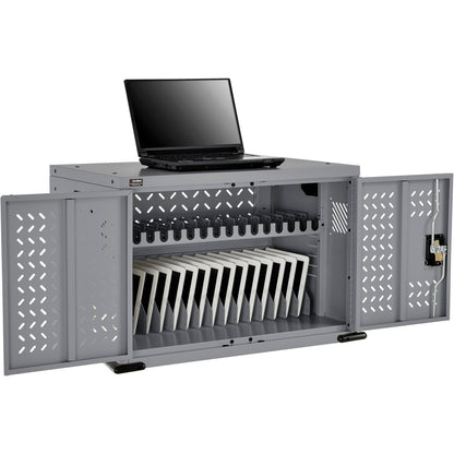 Global Industrial 16-Device Charging Cabinet For Chromebooks & Tablets, Gray, Unassembled (WB670051)