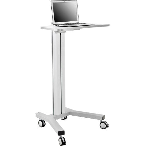 Global Industrial Mobile Height Adjustable Laptop Workstation with 4-Outlet Power Strip (WB670060)