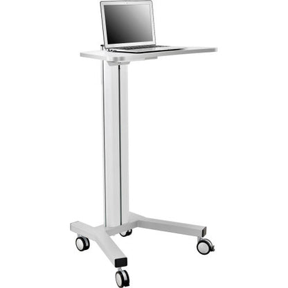 Global Industrial Mobile Height Adjustable Laptop Workstation with 4-Outlet Power Strip (WB670060)