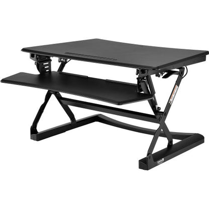 Interion Height Adjustable Sit-Stand Desk Converter with Full Width Keyboard (WB670167)