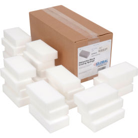 Global Industrial Awesome Erasing Sponge, White, 2.5" x 4.75" - Case of 24 Sponges (WB670331)