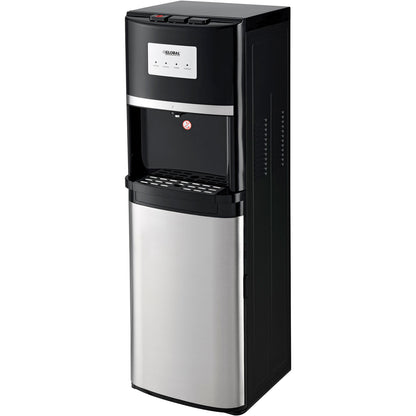 Global Industrial Tri-Temp Non-Filtered Water Dispenser, Black With Stainless (WB670435)