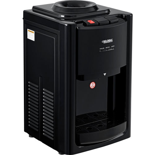 Global Industrial Tri-Temp Countertop Water Dispenser, Black (WB670438)