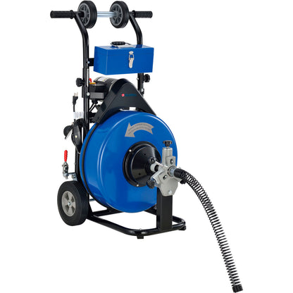 Global Industrial Drain Cleaner For 4-9" Pipe, 200 RPM, 100' Cable (WB670441)