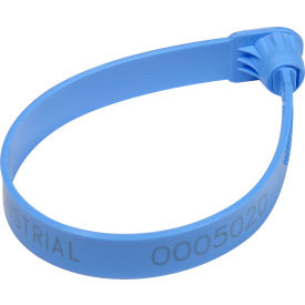 Global Industrial Plastic Truck Seal, 7-1/2"L, 60 Lb. Break Strength, Blue, 100/Pack (WB670477BL)