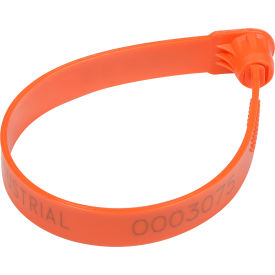 Global Industrial Plastic Truck Seal, 7-1/2"L, 60 Lb. Break Strength, Orange, 100/Pack (WB670477OR)