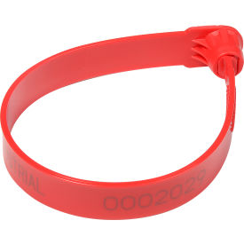 Global Industrial Plastic Truck Seal, 7-1/2"L, 60 Lb. Break Strength, Red, 100/Pack (WB670477RD)