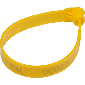 Global Industrial Plastic Truck Seal, 7-1/2"L, 60 Lb. Break Strength, Yellow, 100/Pack (WB670477YL)