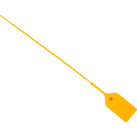 Global Industrial Adjustable Extinguisher Tamper Seal, 9"L, Yellow, 100/Pack (WB670483YL)