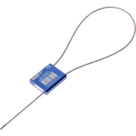 Global Industrial Metal Cable Seal, 1/16"x12"L, Blue, 50/Pack (WB670488BL)