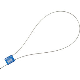 Global Industrial Metal Cable Seal, 1/16"x24"L, Blue, 50/Pack (WB670489BL)