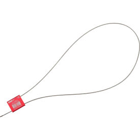 Global Industrial Metal Cable Seal, 1/16"x24"L, Red, 50/Pack (WB670489RD)