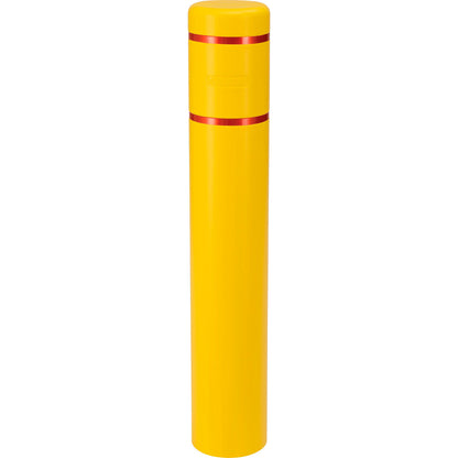Global Industrial Reflective Bollard Sleeve, 8" Dia. x 52"H, Yellow With Red Tape (WB670525YR)