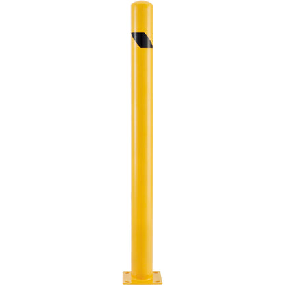 Global Industrial Steel Safety Bollard W/Black Hazard Tape, 4.5"D x 60''H (WB670532R)