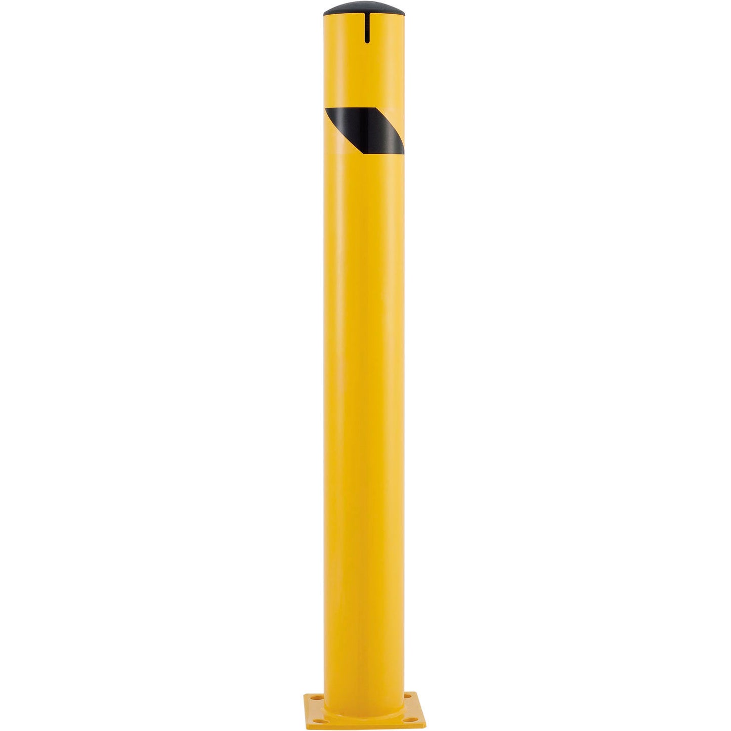Global Industrial Steel Safety Bollard W/Chain Slots & Removable Cap, 5.5"D x 48"H (WB670534M)