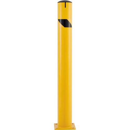 Global Industrial Steel Safety Bollard W/Chain Slots & Removable Cap, 5.5"D x 48"H (WB670534M)