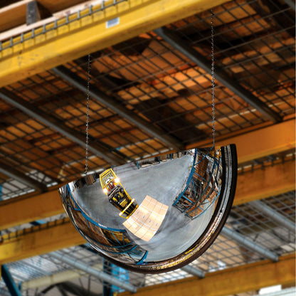 Global Industrial Half Dome Acrylic Mirror, Indoor, 18" Dia., 180° Viewing Angle (WB670541)