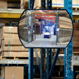 Global Industrial Roundtangular Acrylic Convex Mirror, Indoor, 20"x30",160° Viewing Angle (WB670551)