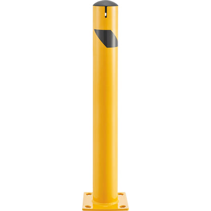 Global Industrial Steel Safety Bollard W/Chain Slots & Removable Cap, 4.5"D x 36"H (WB670584)