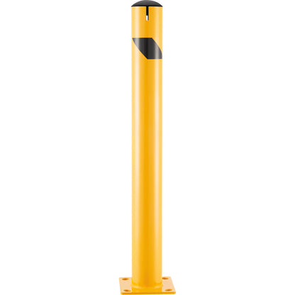 Global Industrial Steel Safety Bollard W/Chain Slots & Removable Cap, 4.5"D x 42"H (WB670585)
