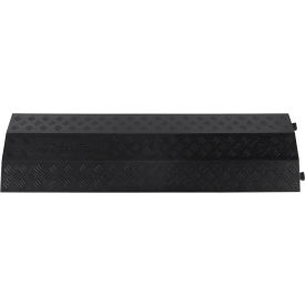 Global Industrial 1-Channel Drop Over Cable Protector, 18,000 lbs. Capacity, Black (WB670625)