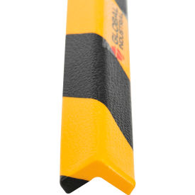 Global Industrial 90-Degree Flat Shelf Bumper Guard, Type E, 39-3/8"L, Black/Yellow (WB670671)