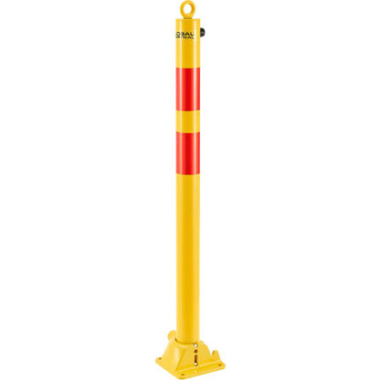 Global Industrial Collapsible Bollard, 2-1/2" Dia., 35-1/2" Extended Height, Yellow (WB670755)