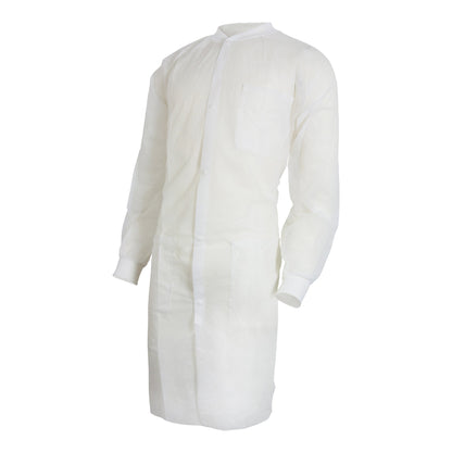 McKesson Lab Coat White Large / X-Large Knee Length Spunbond Polypropylene Disposable (1207905_CS)