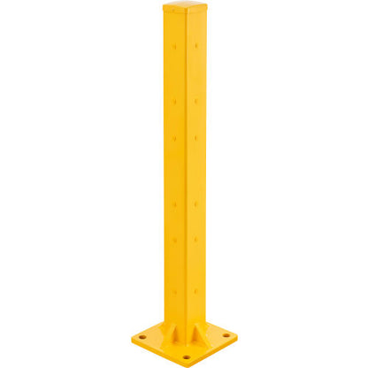 Global Industrial Bolt-On Steel Post for Double 3-Rib Guard Rail, 42"H, Yellow (WB670809)