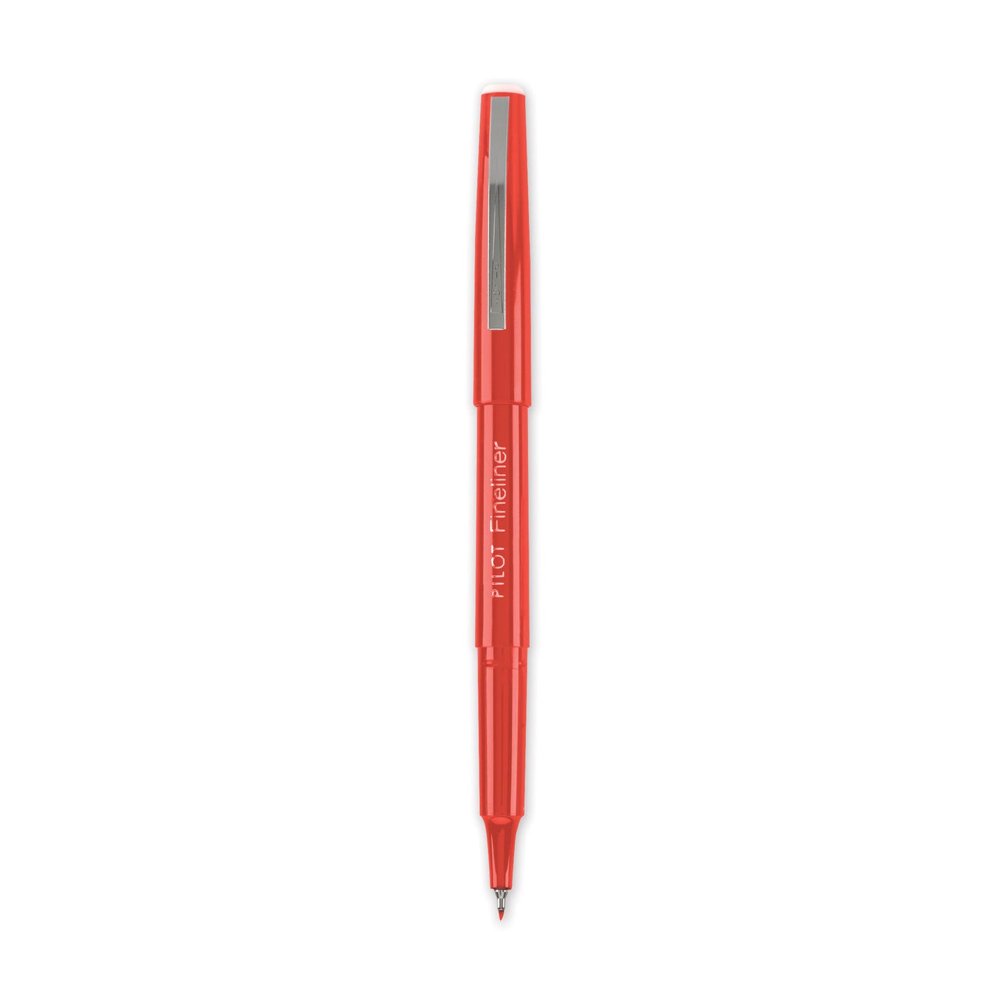 Pilot® Fineliner Porous Point Pen, Stick, Fine 0.4 mm, Red Ink, Red Barrel (PIL11015EA)