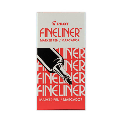 Pilot® Fineliner Porous Point Pen, Stick, Fine 0.4 mm, Red Ink, Red Barrel (PIL11015EA)
