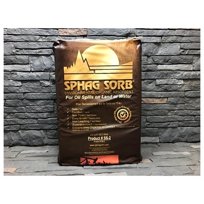 Sphag Sorb Industrial Absorbent, Absorbs 12 gal, 2 ft³ Coverage (671-SS-2-60)