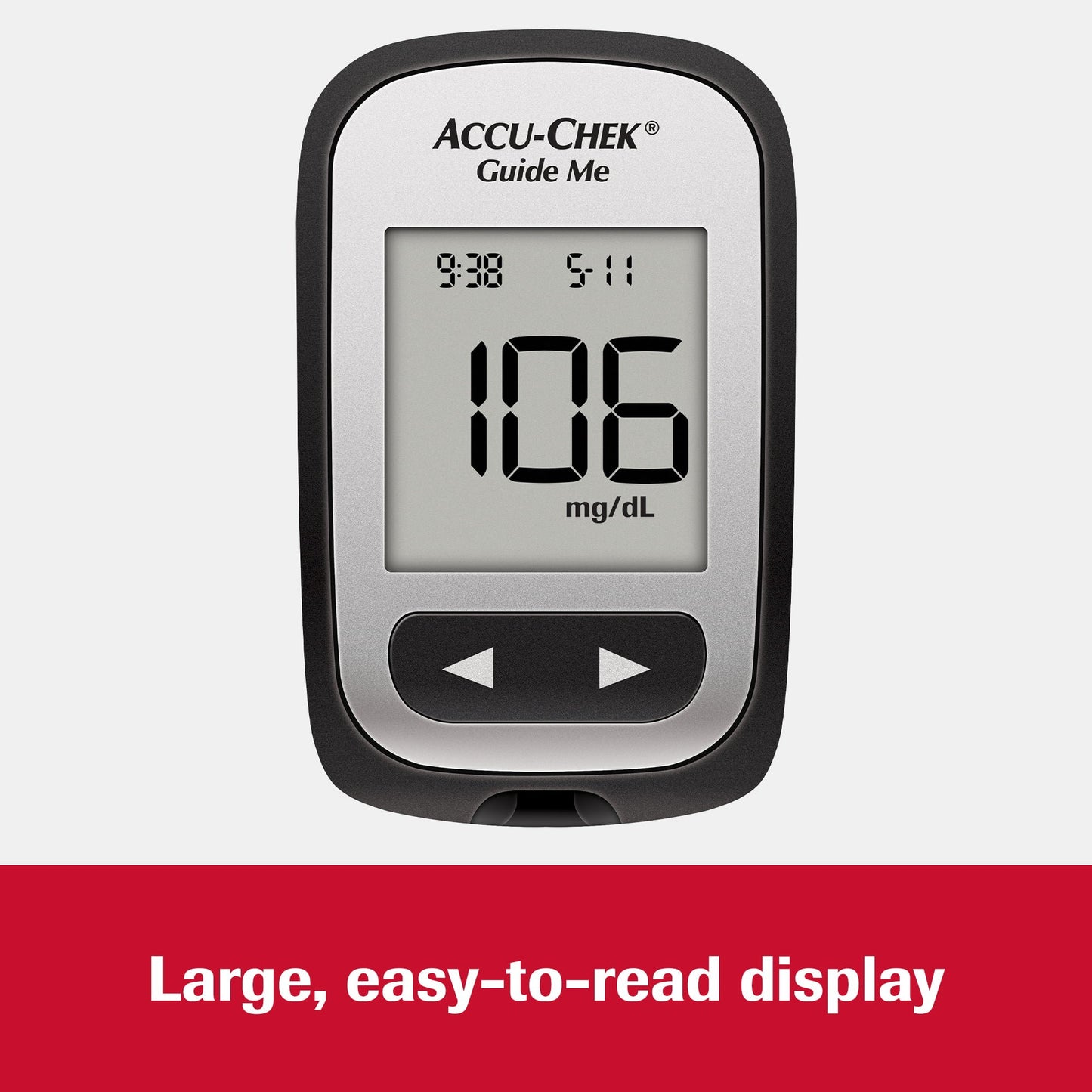 Accu-Chek® Blood Glucose Meter 4 Second Results Stores up to 30 Results No Coding Required (1183537_EA)