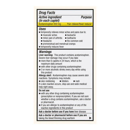 Foster & Thrive™ Pain Relief 650 mg Strength Acetaminophen Capsule 100 Per Bottle (1238931_BT)