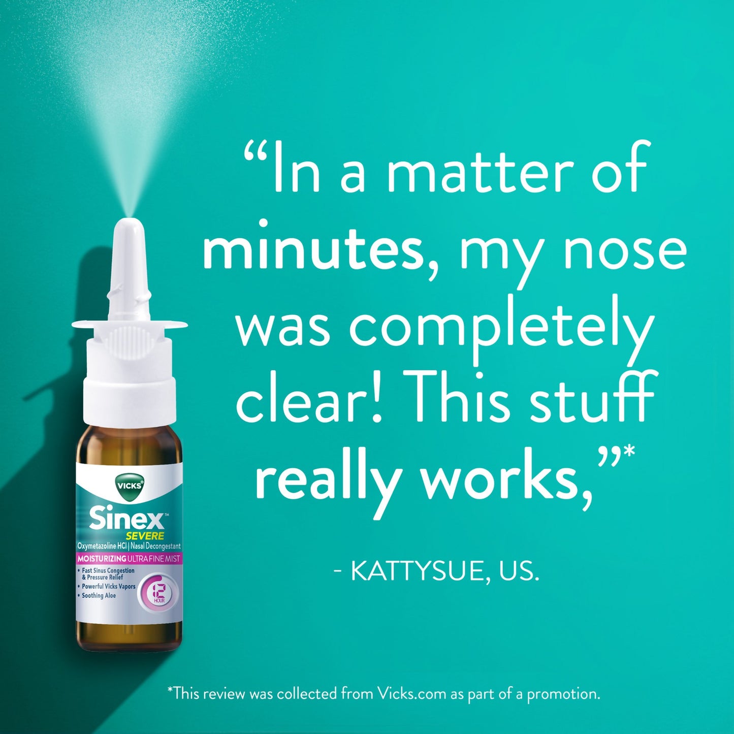 Vicks® Sinex™ Severe Ultra Fine Nasal Decongestant 0.05% Nasal Spray 0.5 oz. (1229267_EA)